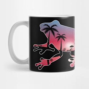 Frog Beautiful Sunset Beach Palm Tree Mug